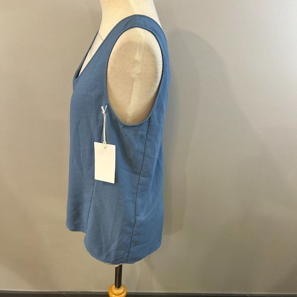NWOT NORDSTROM V-Neck Tank‎ Top in Blue Coronet (S) - Picture 7 of 12